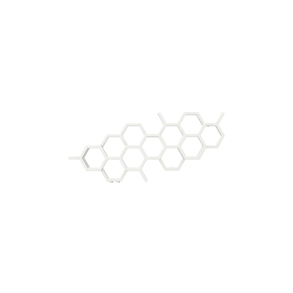 TERMA HEX designový radiátor 502 × 1126 mm, Soft 9016, připojení YL (WGH2X050112-KS96YL)