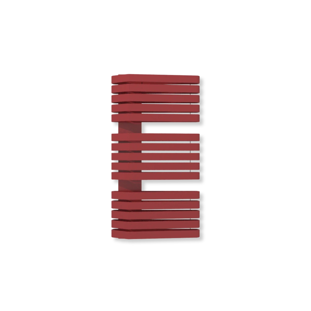 TERMA IRON S designový radiátor 1120 × 600 mm, Metallic Red, připojení GD (WGIRS112060-KMREGDE)