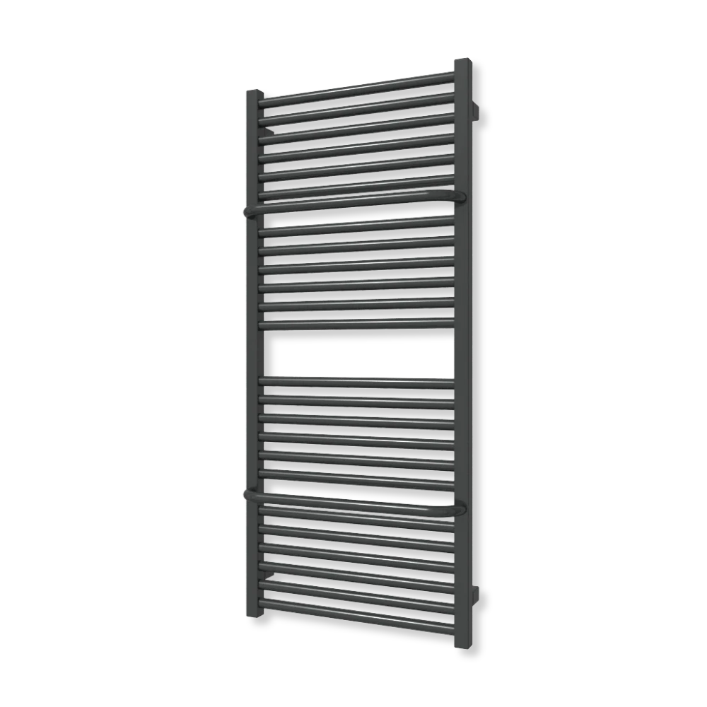 TERMA LIMA koupelnový radiátor 1140 × 500 mm, Soft 9005, připojení ZX (WGLIM114050-KS95ZX)