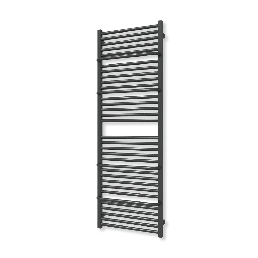 TERMA LIMA koupelnový radiátor 1460 × 500 mm, Soft 9005, připojení ZX (WGLIM146050-KS95ZX)