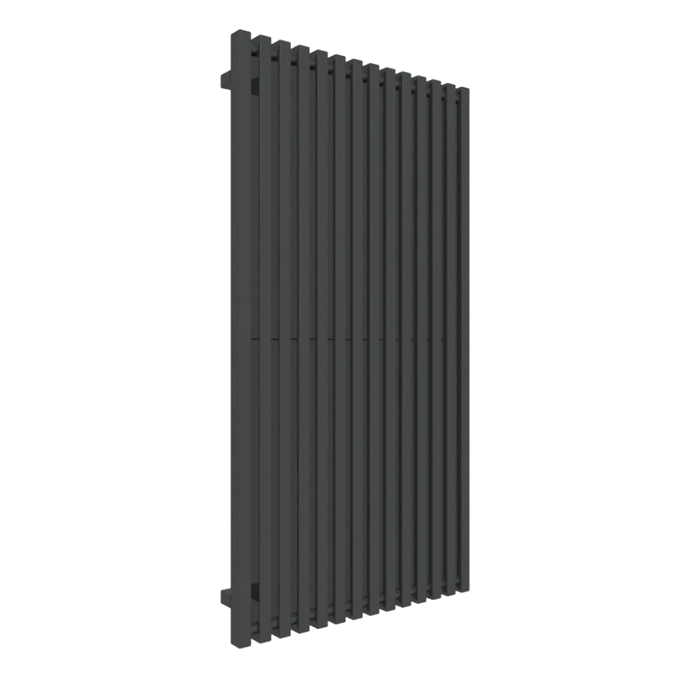 TERMA TRIGA designový radiátor 1300 × 680 mm, RAL 9011, připojení ZX (WGTRG130068-K911ZX)