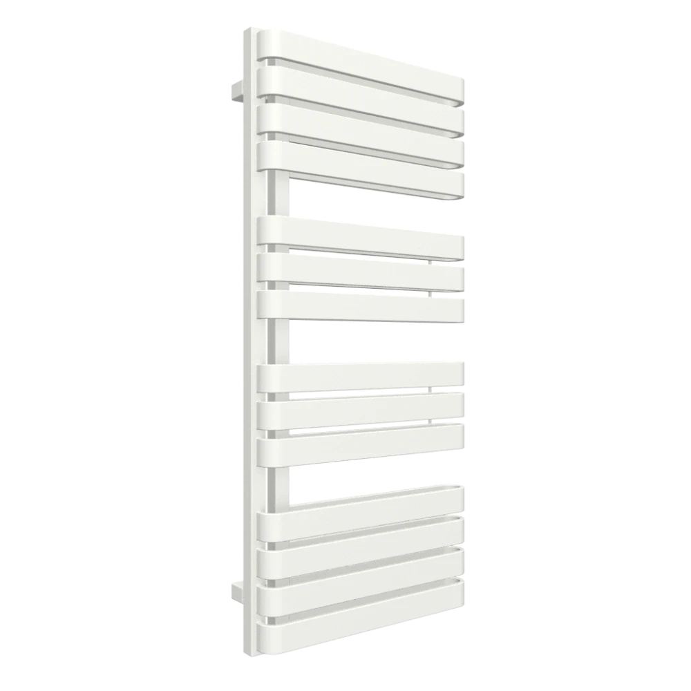 TERMA WARP S designový radiátor 1110 × 500 mm, Soft 9016, připojení GD (WGWAS111050-KS96GD)