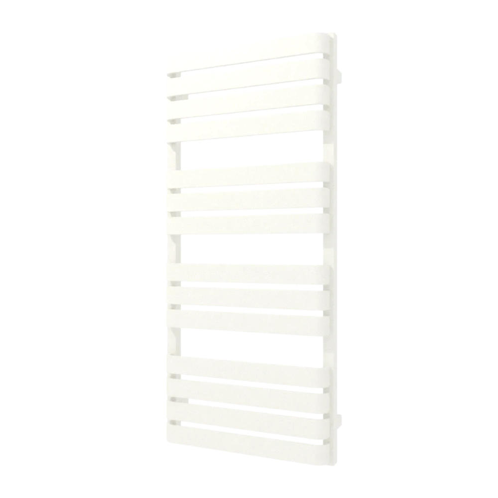 TERMA WARP T designový radiátor 1110 × 500 mm, RAL 9016, připojení SX (WGWAT111050-K916SX)