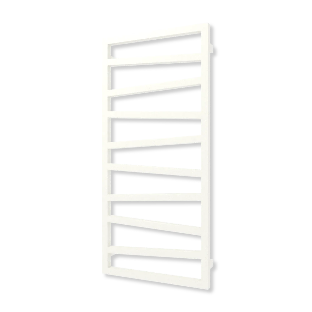 TERMA ZIGZAG designový radiátor 1070 × 500 mm, RAL 9016 MAT, připojení ZS (WGZIG107050-KJ16ZS)