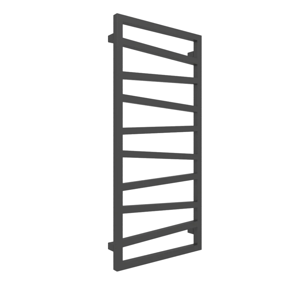 TERMA ZIGZAG designový radiátor 1310 × 500 mm, Heban, připojení SX (WGZIG131050-KIHESX)