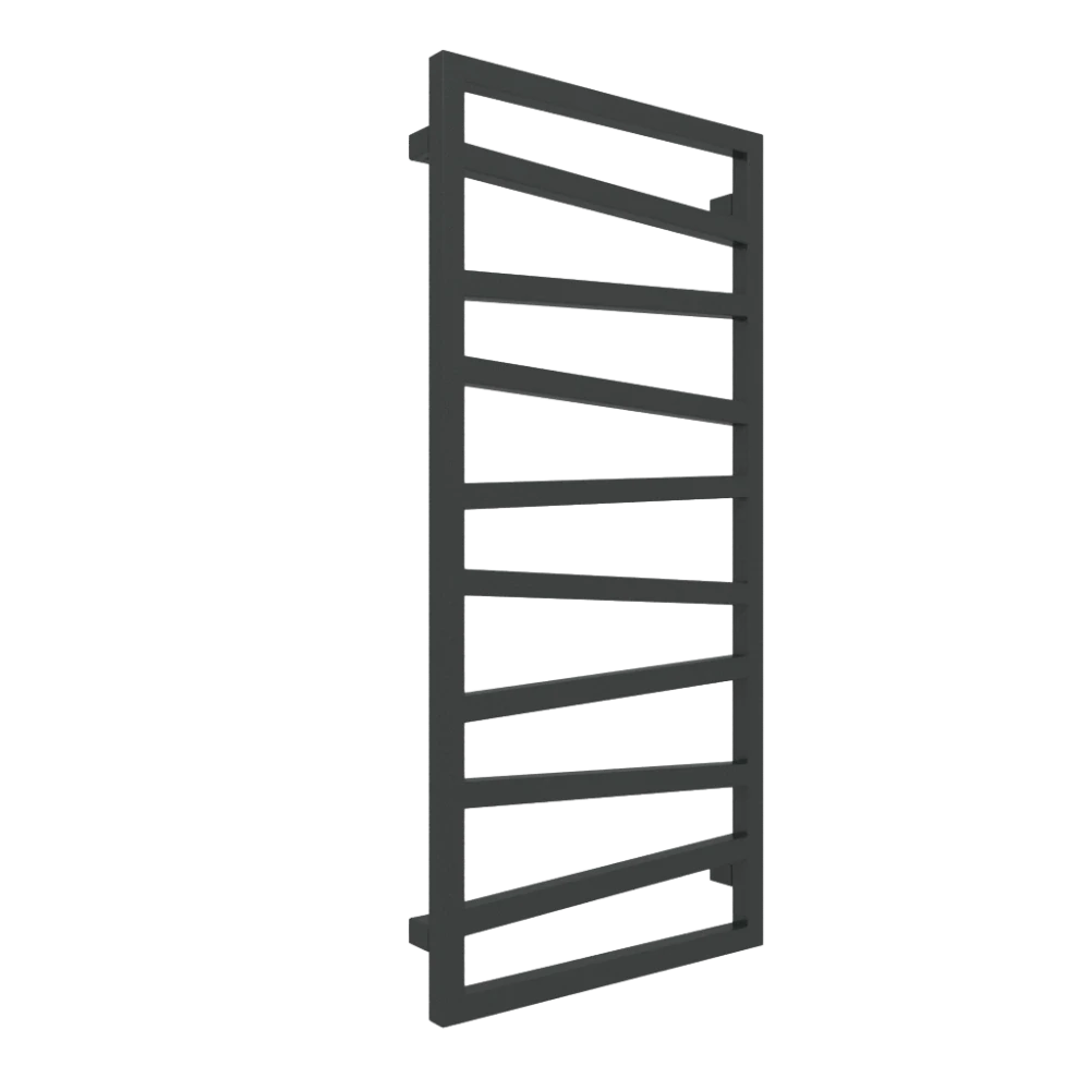 TERMA ZIGZAG designový radiátor 1310 × 500 mm, RAL 9005 mat, připojení ZS (WGZIG131050-K9M5ZS)