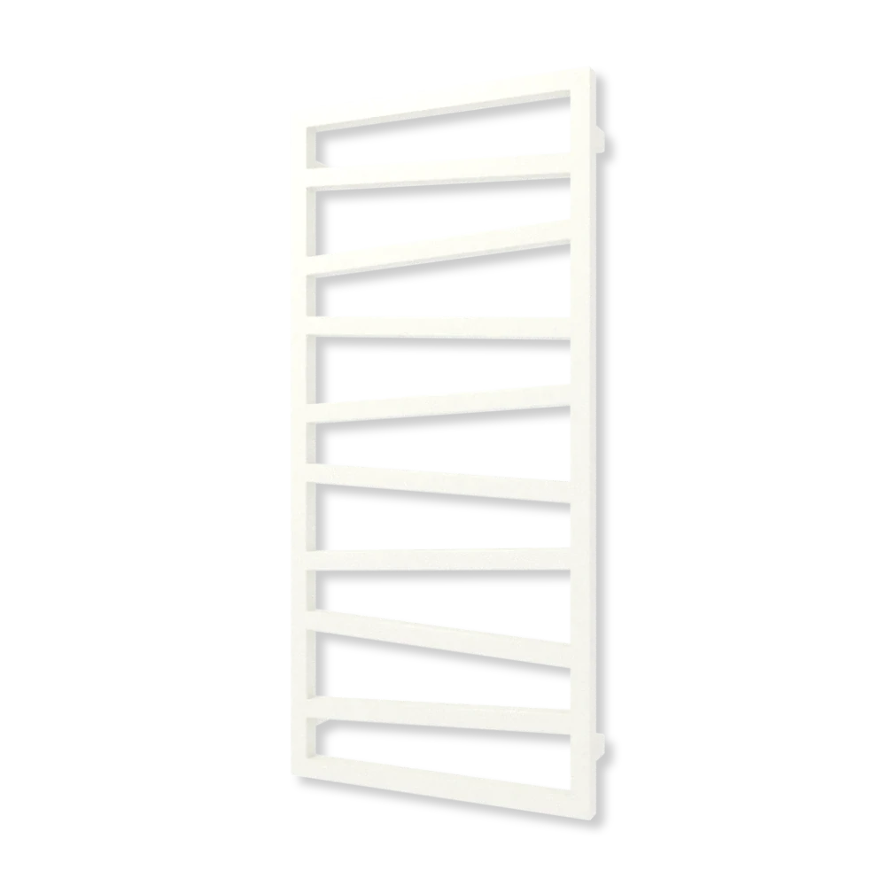 TERMA ZIGZAG designový radiátor 1310 × 500 mm, RAL 9016 MAT, připojení ZS (WGZIG131050-KJ16ZS)