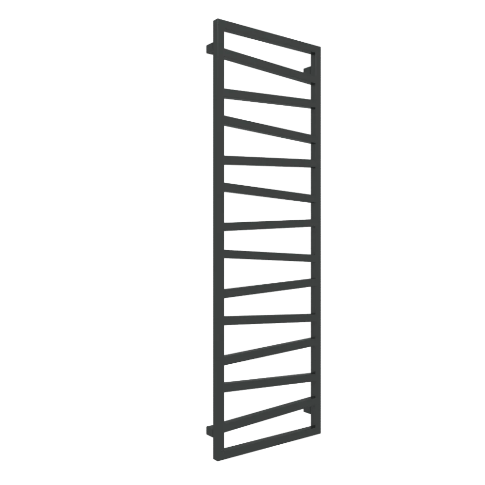 TERMA ZIGZAG designový radiátor 1545 × 500 mm, RAL 9005 mat, připojení ZX (WGZIG154050-K9M5ZX)