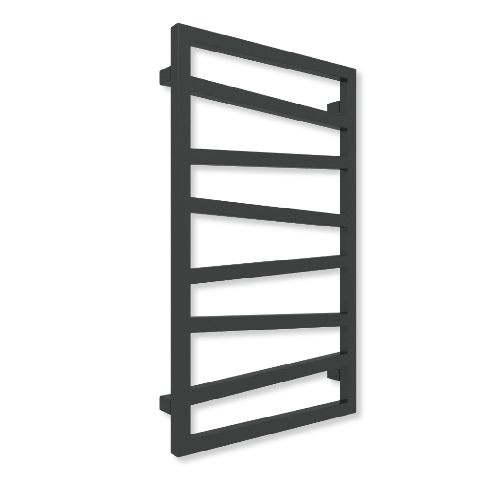 TERMA ZIGZAG designový radiátor 835 × 500 mm, RAL 9005 mat, připojení ZS (WGZIG083050-K9M5ZS)