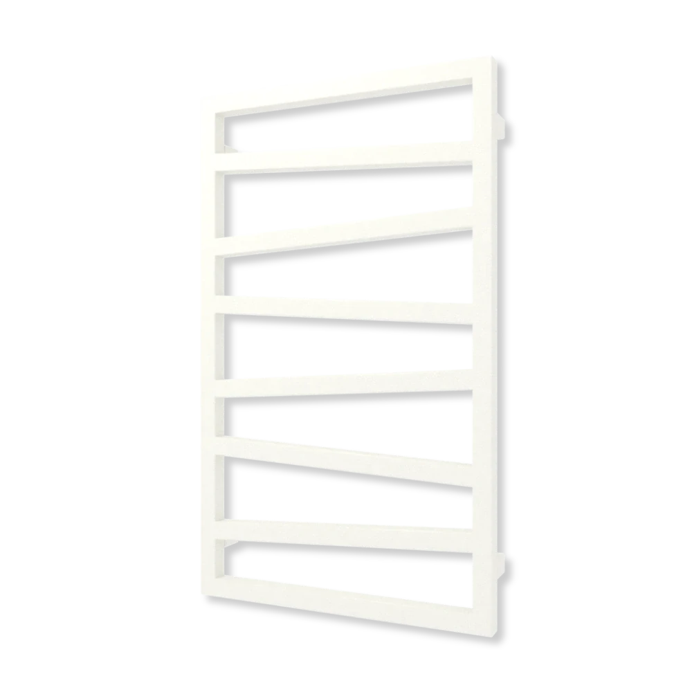 TERMA ZIGZAG designový radiátor 835 × 500 mm, RAL 9016 MAT, připojení SX (WGZIG083050-KJ16SX)