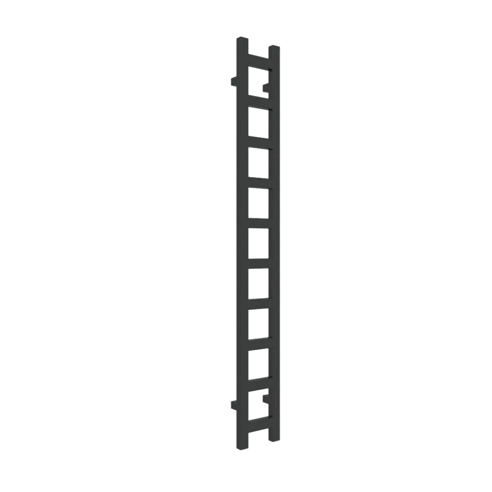 TERMA EASY designový radiátor 1600 × 200 mm, RAL 9005 mat, připojení SX (WGEAS160020-K9M5SX)
