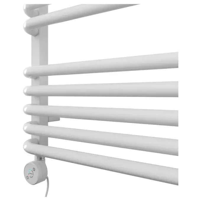 TERMA ALEX elektrický radiátor 1140 × 300 mm, RAL 9016 Mat, topná tyč MEG na levé straně  (WLALE114030-KJ16E1MEGUX1)