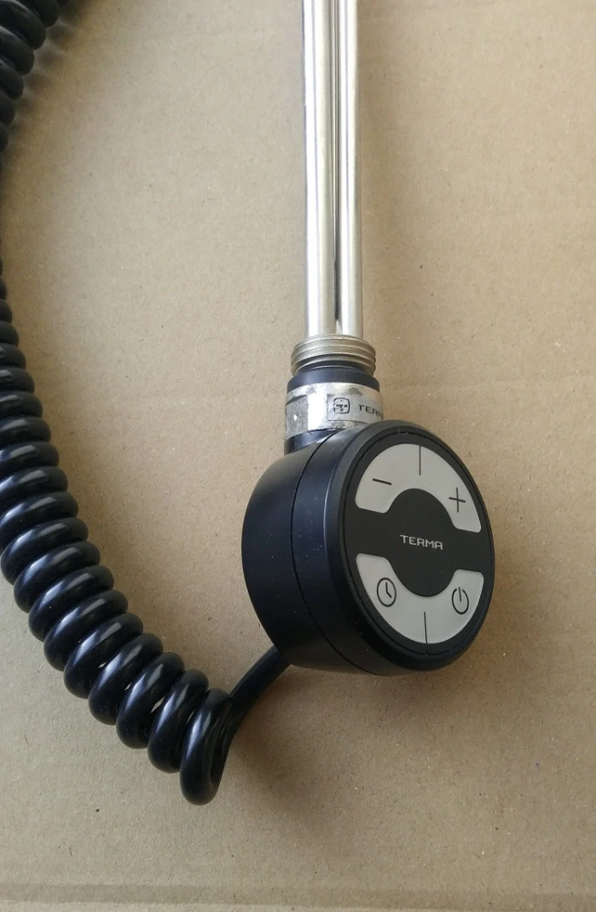 Terma MOA topná tyč s termostatem 300 W, černá, kroucený kabel s vidlicí  (WEMOA03T905U) 