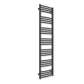 TERMA LENA koupelnový radiátor 1620 × 400 mm, RAL 9005 mat, připojení Z8 (WGLEN162040-K9M5Z8)