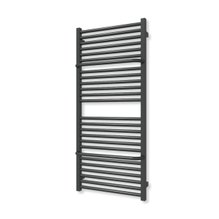 TERMA LIMA koupelnový radiátor 1140 × 500 mm, Soft 9005, připojení ZX (WGLIM114050-KS95ZX)