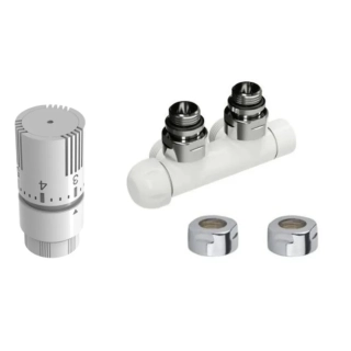 ISAN Termostatická sada rohová, středová, bílá, levá, př. na měď 15 mm (O39BWCL119)