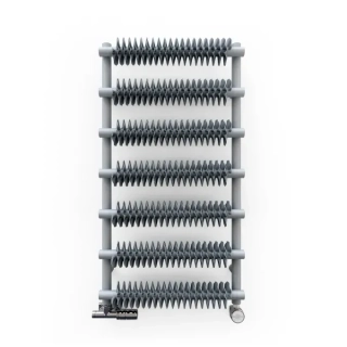TERMA RIBBON T designový radiátor 1210 × 500 mm, Salt & Pepper, připojení SX (WGR2T121050-KSPPSX)