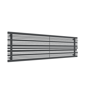 TERMA SHERWOOD H designový radiátor 540 × 1900 mm, RAL 7021, připojení PX (WGSTH054190-K721PX)