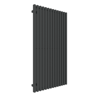 TERMA TRIGA designový radiátor 1300 × 680 mm, RAL 9011, připojení ZX (WGTRG130068-K911ZX)