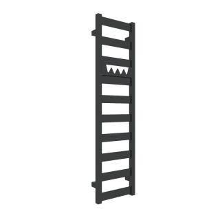 TERMA VIVO koupelnový radiátor 1150 × 300 mm, RAL 9005 mat, připojení SX (WGVOV115030-K9M5SX)