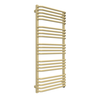TERMA ALEX ONE elektrický radiátor 1140 × 500 mm, Brass, topná tyč ONE na levé straně (WWALN114050-KBRAE1U)