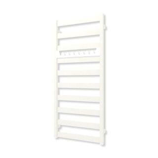 TERMA VIVO koupelnový radiátor 1150 × 500 mm, RAL 9016 MAT, připojení SX (WGVOV115050-KJ16SX)