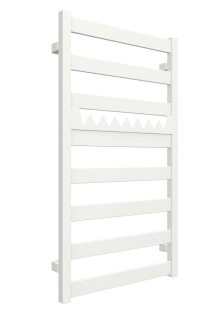 TERMA VIVO koupelnový radiátor 910 × 500 mm, RAL 9016 Soft, připojení SX (WGVOV091050-KS96SX)