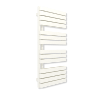 TERMA WARP S designový radiátor 1110 × 500 mm, RAL 9016, připojení GD (WGWAS111050-K916GD)