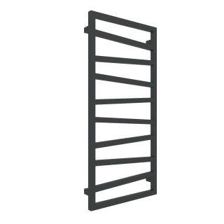 TERMA ZIGZAG designový radiátor 1310 × 500 mm, RAL 9005 mat, připojení ZS (WGZIG131050-K9M5ZS)