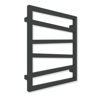 TERMA ZIGZAG designový radiátor 600 × 500 mm, RAL 9005 mat, připojení ZS (WGZIG060050-K9M5ZS)