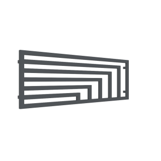 TERMA ANGUS H designový radiátor 520 × 1460 mm, RAL 7016, připojení ZX (WGANH052146-K716ZX)