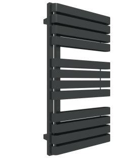 TERMA WARP S designový radiátor 915 × 500 mm, RAL 9005 MAT, připojení GD (WGWAS091050-K9M5GD)