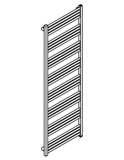TERMA FIONA ONE elektrický radiátor 1860 × 600 mm, Soft 9016, topná tyč ONE na pravé straně (WWFIE186060-KS96E8P)