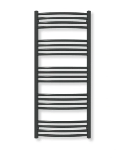 TERMA LENA koupelnový radiátor 1140 × 500 mm, RAL 9005 Mat, připojení ZX (WGLEN114050-K9M5ZX)